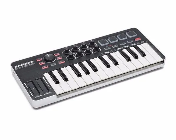 100% Оригинальный Samson GRAPHITE M25 портативный 25-клавишный USB MIDI-контроллер с