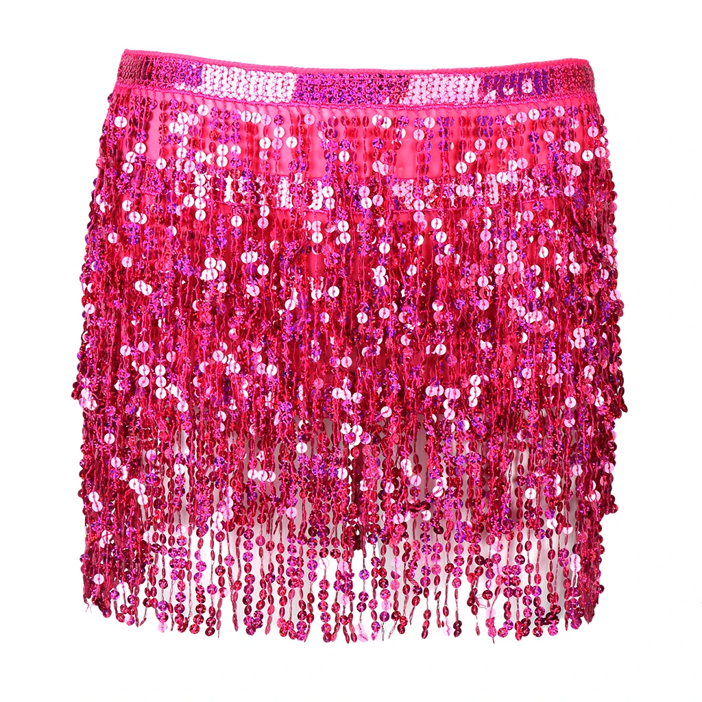 

Womens Belly Dance Hip Skirt Wrap Belt Latin Waist Chain Stage Wear