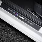 4 шт. Автомобильная наклейка на порог из углеродного волокна для Tiguan mk1 mk2 2016 2017 2018 2019 2020 аксессуары Автомобильная наклейка на багажник