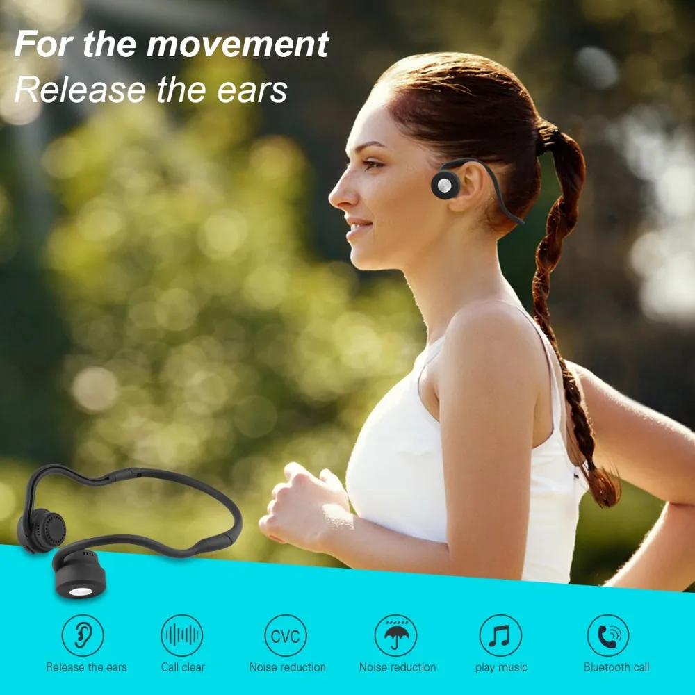 Слуховые аппараты костной проводимости беспроводные Bluetooth наушники портативная