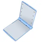 Портативный складной Прямоугольный светильник для косметики, 11x8,5 см, 8 светодиодов