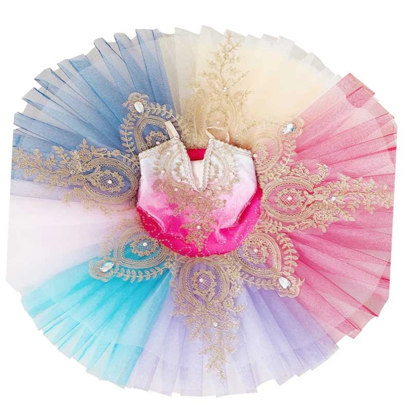 2020 новый красочный узор для женщин Профессиональный Балетный взрослых Радужный