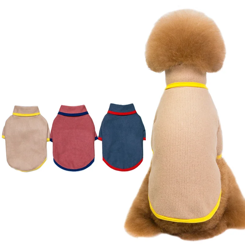 

Autumn and winter pet clothes high collar base dog fleece dog sweater warmth suitable for French bullfighting Teddy sweater