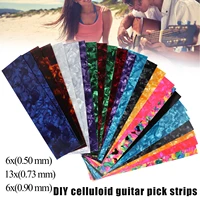new 25pcs diy guitar pick punch sheets musicians recommended light medium and heavy celluloid guitar pick strips ed889