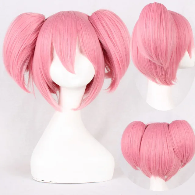 Madoka Kaname Косплэй парик Puella Magi Magica термостойкие синтетические волосы костюм + Кепки