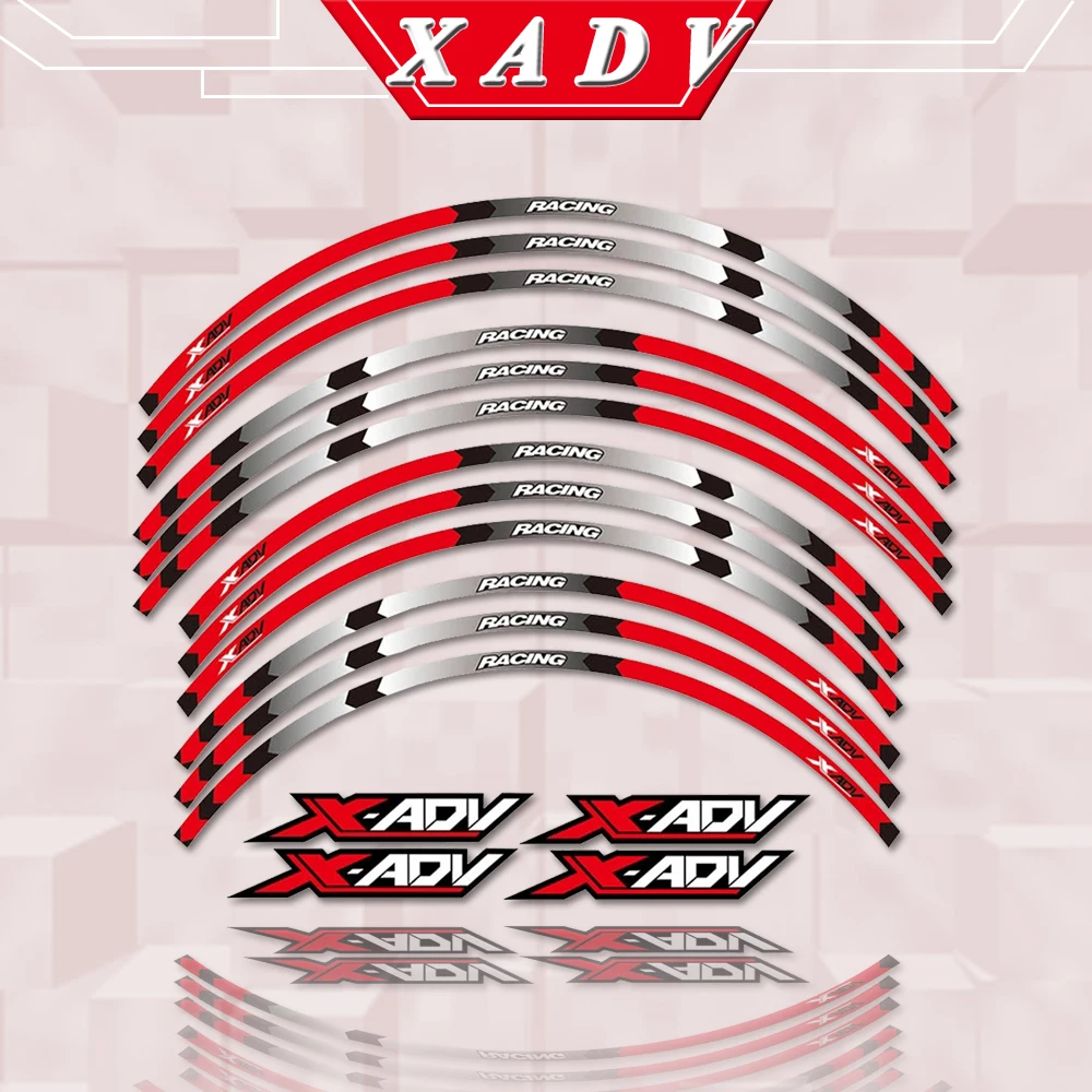 

Motorcycle tire inner ring decorative reflective stickers color stripes scratch-resistant decals for HONDA XADV 2017 2018