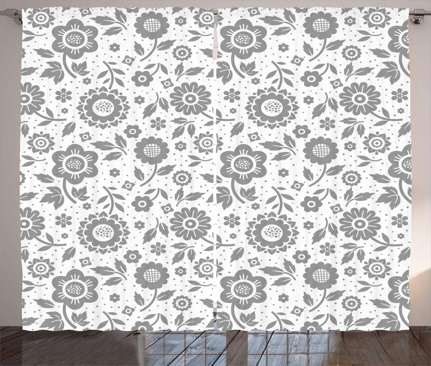 Занавески Dimgray серые и белые графическая монохромная компоновка абстрактные