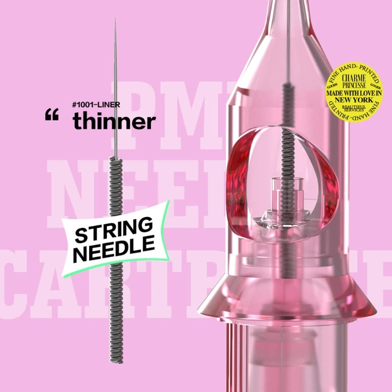 

1001RL Disposable Tattoo Cartridge Permanent Makeup Safety Single Needles for Microblading Machines Grips