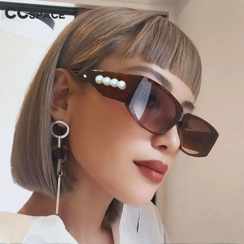 49186 Квадратные Солнцезащитные очки в стиле стимпанк женские модные с жемчугом и