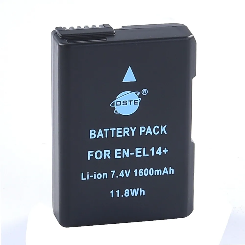 1 battery 1600 мАч 3 шт. EN-EL14A EN-EL14 ENEL14 Батарея+ Зарядное устройство для Nikon D3100 D3200 D3300 D3400 D3500 D5600 D5100 D5200 P7000 батареи - Цвет: 1 battery
