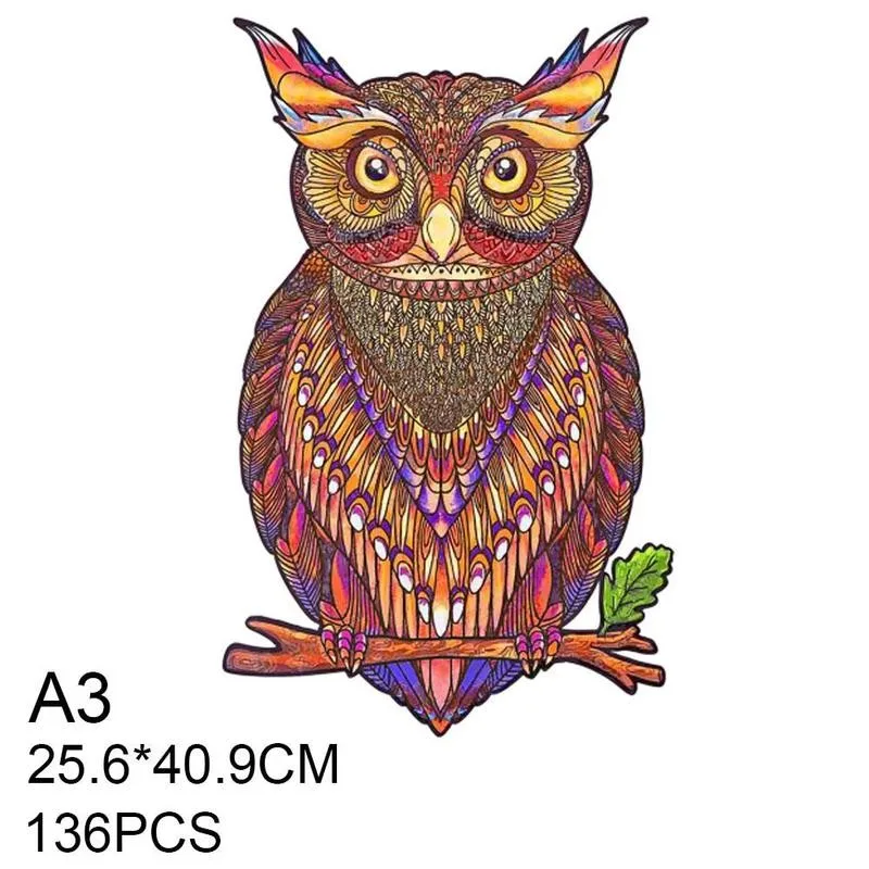 

Colorful Animal Parrot Wooden Puzzles Adult Kids Interaction Games Stress Reliever Decompression Toys Educational Birthday Gifts