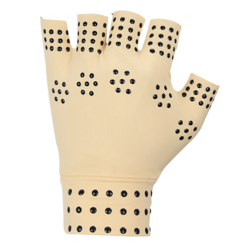 

1 Pair Magnetic Therapy Fingerless Gloves Anti Arthritis Pain Relief Compression Therapy Gloves Heal Joints Sport Wrist Support