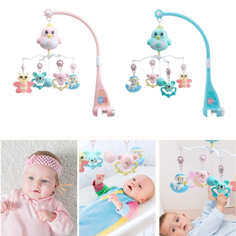 

Baby Bed Bell Mobile Multifunctional Music Crib Rattle Music Box Night Light Newborn Sleeping Bed Rattle Toy Newborn Toy