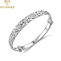 xiyanike silver color hot fashion star bangles bracelet jewelry adjustable for women lovers creative anniversary gift