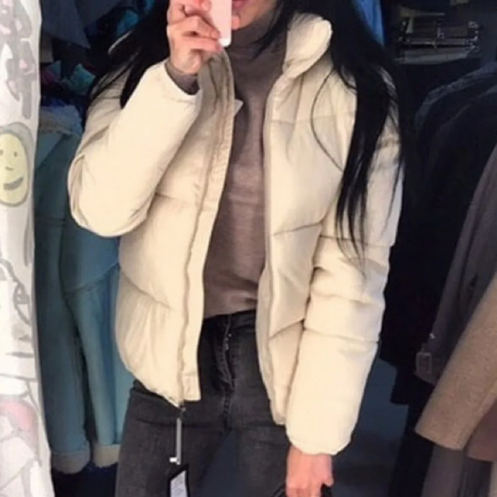 Модное пузырьковое пальто однотонная короткая куртка оверсайз со стандартным