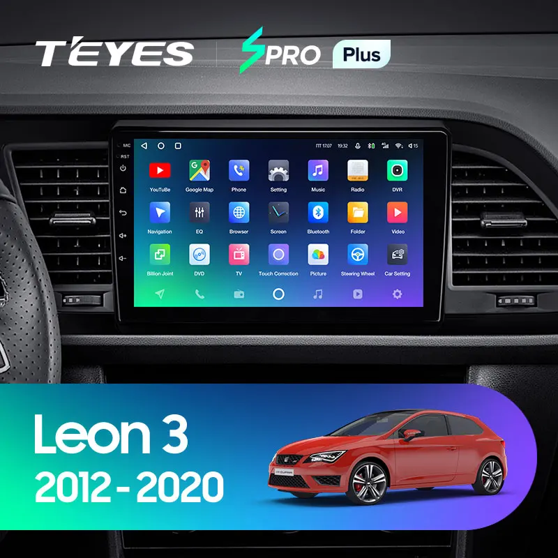 TEYES SPRO Plus Штатная магнитола For Сеат Леон 5F Seat Leon 3 2012 - 2020 Android 10 до 8-ЯДЕР 4 + 64ГБ 32EQ DSP