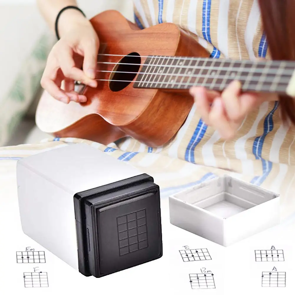 

Guitar Ukulele Chords Stamp Accessories Classic Guitar Mandolin Chord Print Stamp Signet Tool for Beginner Teacher Songwriter