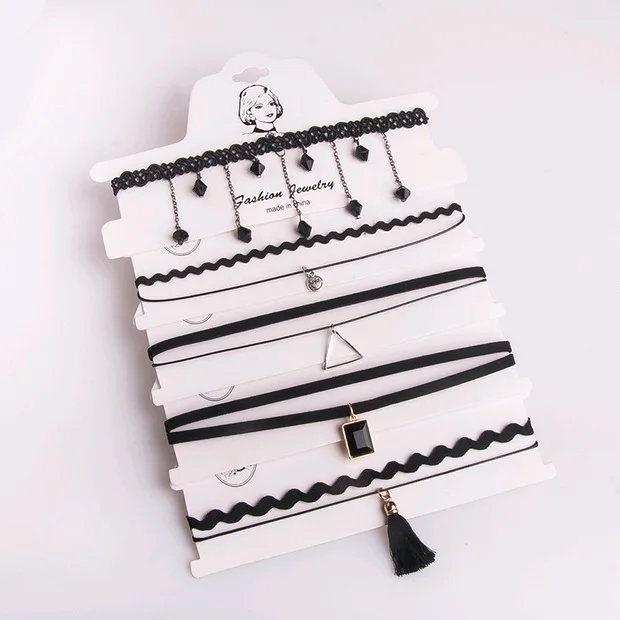 

5PCS Chockers Gothic Lace Choker Necklace for Women Chain Necklace