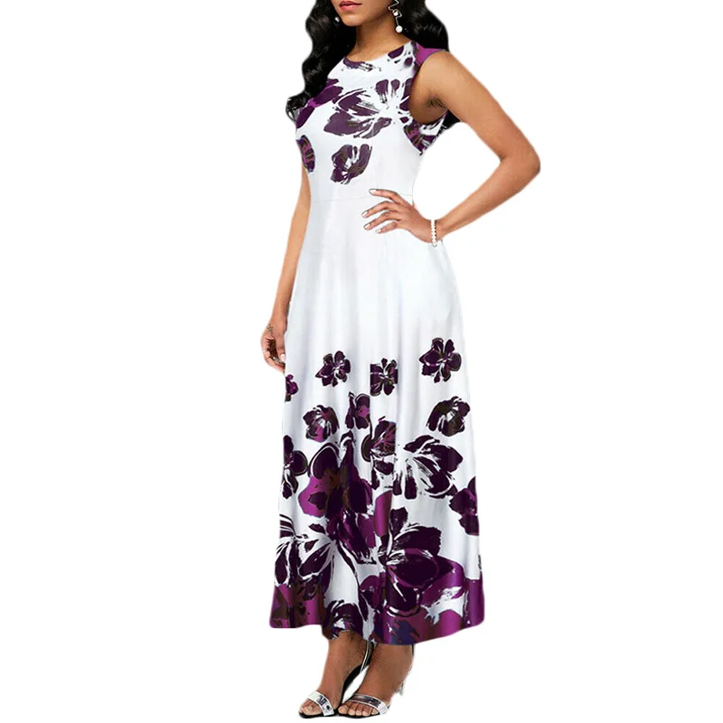 Женское модное платье с принтом и карманами женская летняя повседневная