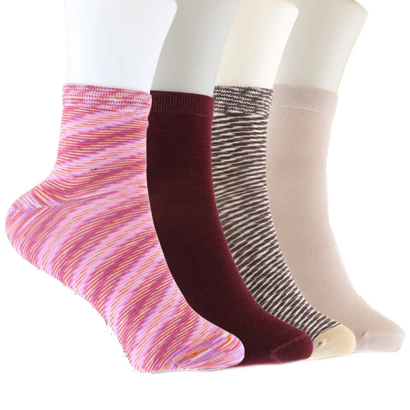 Женские носки ярких цветов из 80% натурального шелка размер ступни 22 24 см 2% хлопок