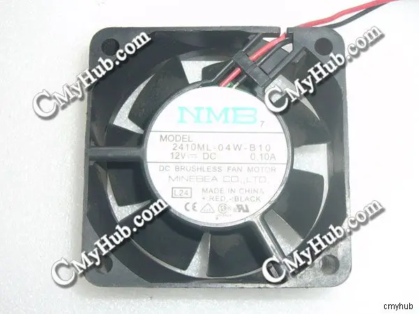 Для NMB-MAT 2410ML-04W-B10 L24 DC12V 0.10A 6025 6 см 60 мм 60x60x25 2Pin 2 провода Вентилятор охлаждения |
