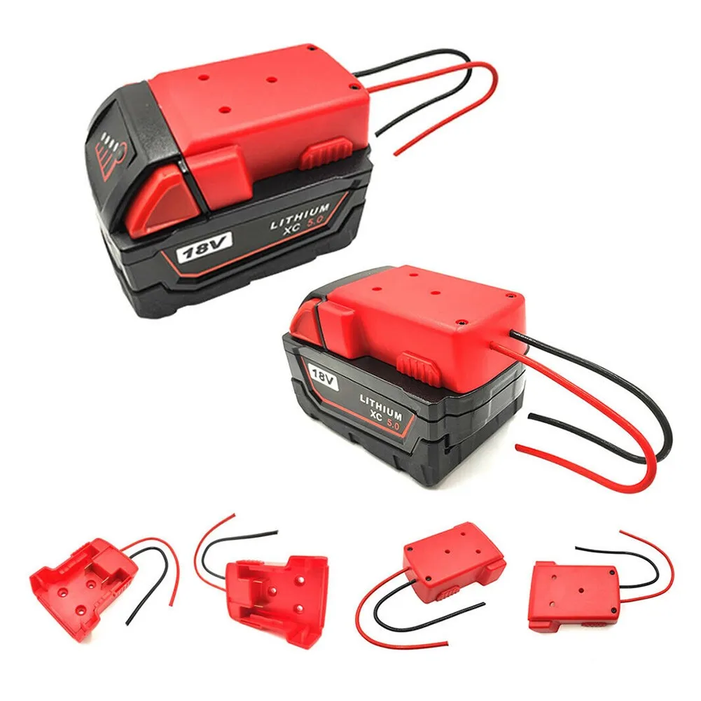

1Pc Battery Adapter Power For Milwaukee M18 Li-Ion Battery DHL DIY Power Tool Battery Converter 12AWG