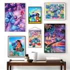 Постеры с изображением Лило и Стича в стиле аниме, Disney
