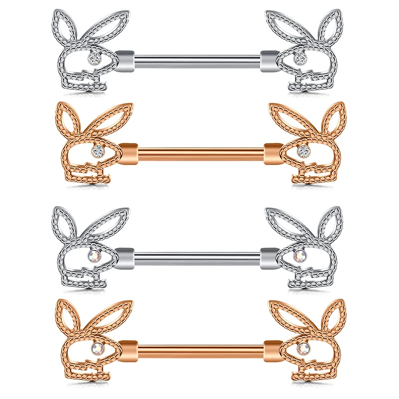 Гипоаллергенная штанга для сосков 14 г ПЕРФОРИРОВАННОЕ женское кольцо цвет