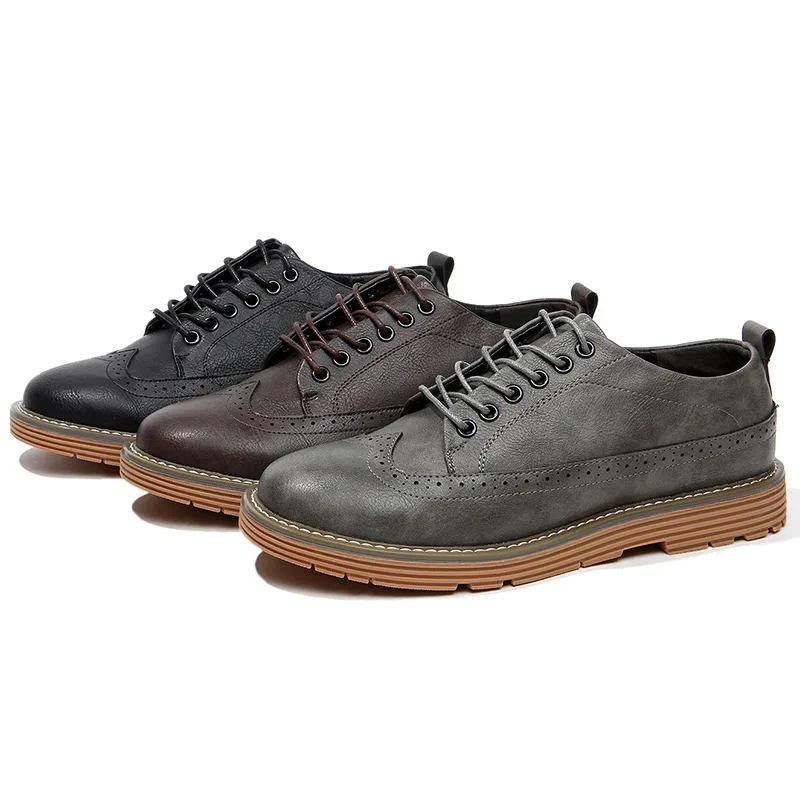 Итальянская мужская повседневная обувь броги 2022 кожаная Роскошная брендовая для