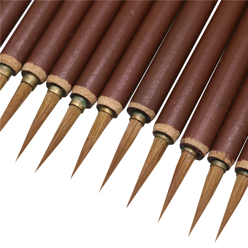 Ручка с коричневыми крючками для китайской каллиграфии акварельная кисточка