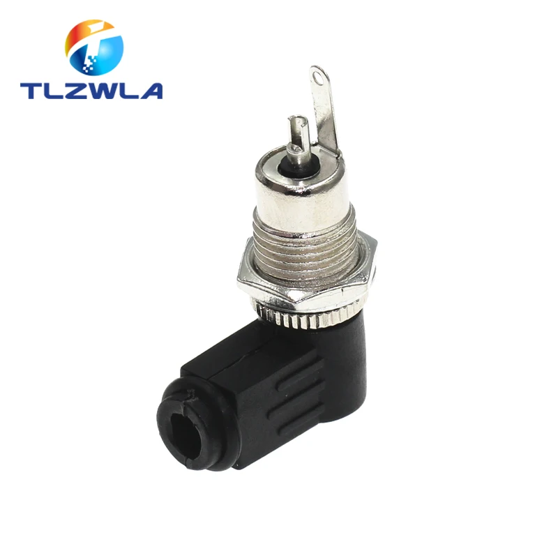 10 шт. (5 пар) штекер питания постоянного тока Угловой 90 градусов L-образный пластик