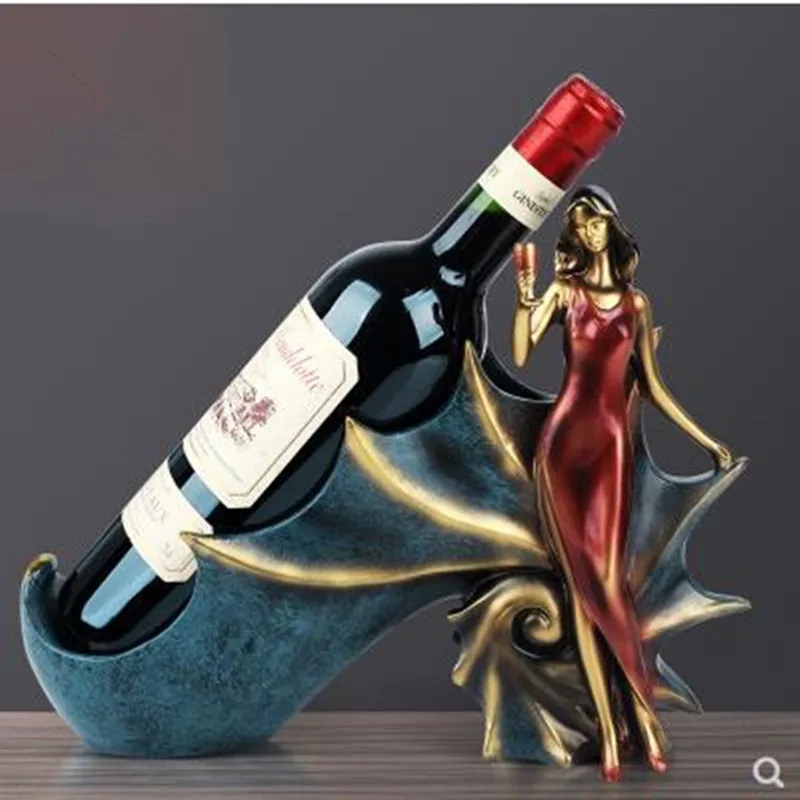 

Европейская креативная статуя красоты Винный Стеллаж ремесла, бар Домашний офис ресторан настольный декор подарок