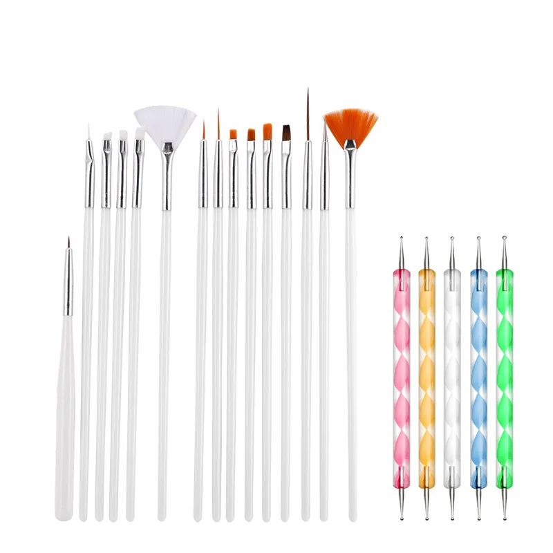 

Nail Brush 20 Painted Phototherapy Drill Pen 15 Nail Brush 5 Spiral Rod Drill Pen Tool Set