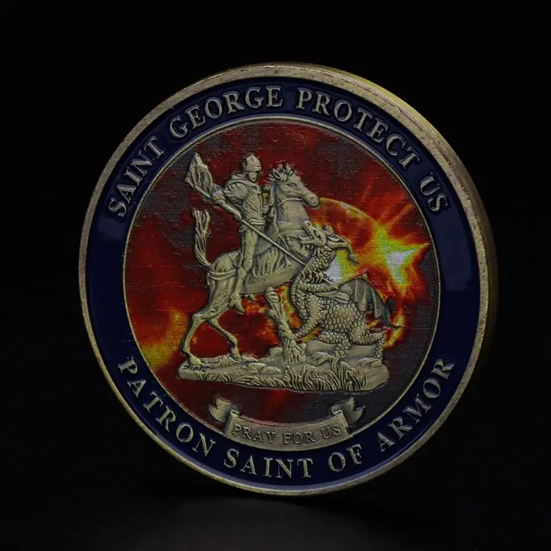 Памятная монета специальная полицейская Коллекционная Saint George Cop художественные