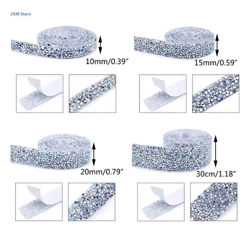 

Hair Ornament Crystal Rhinestone Ribbon 5Yards Diamond Sparkling Ribbons Roll Banding Belt Wrap Wedding Engagement