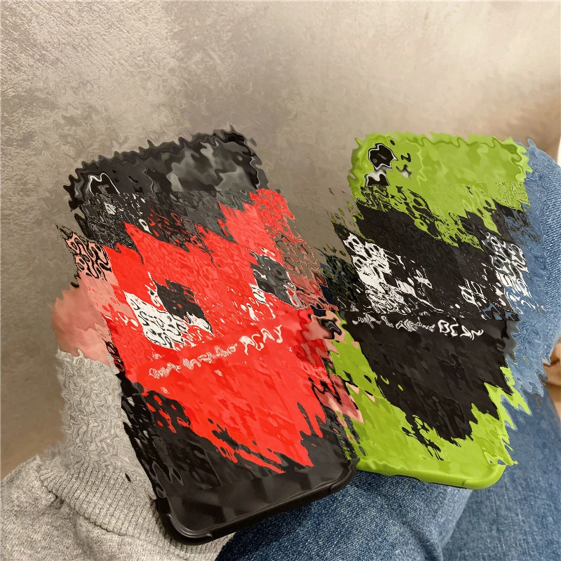 

KKB! Black red love phone case，suitable for iPhone 13 iPhone 13pro iPhone 13promax iPhone 12