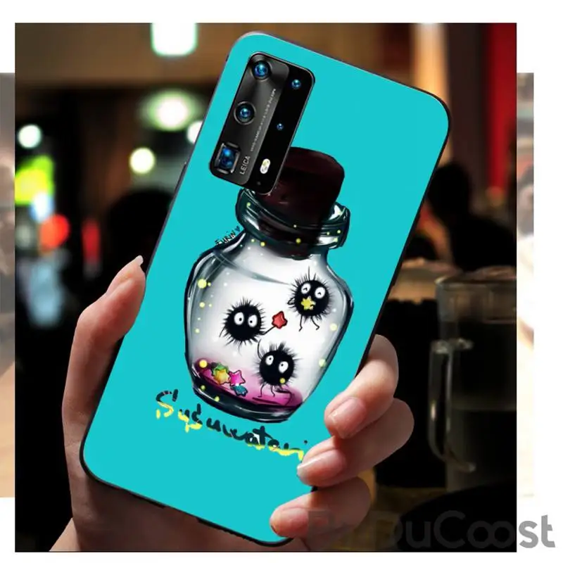 

Studio Ghibli Spirited Away Soot Totoro Phone Case for huawei P40 pro lite P8 P9 P10 P20 P30 psmart 2019 2017 2018