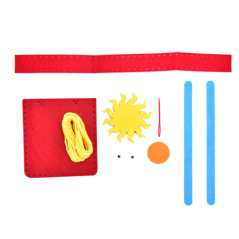 

New DIY Handbag Children Craft Toy Mini Bag Non-woven Cloth Colorful Handmade Bag Cartoon Animal