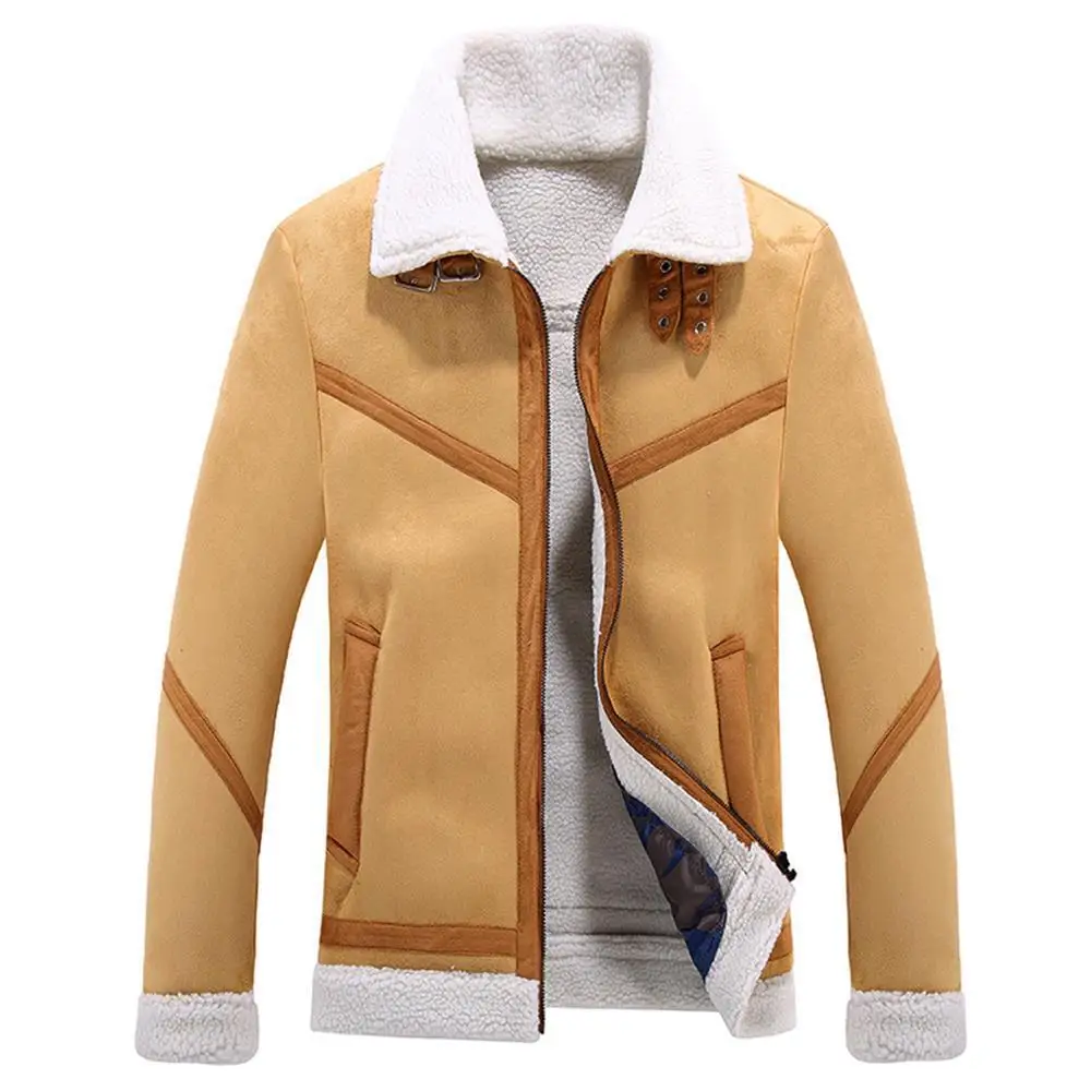 

BONJEAN PU Leather Jacket Slim Coats for Male 2020 Casual Outerwear Turn-Down Collar Wool Liner Coats Warm-Keep Jackets BJ3286