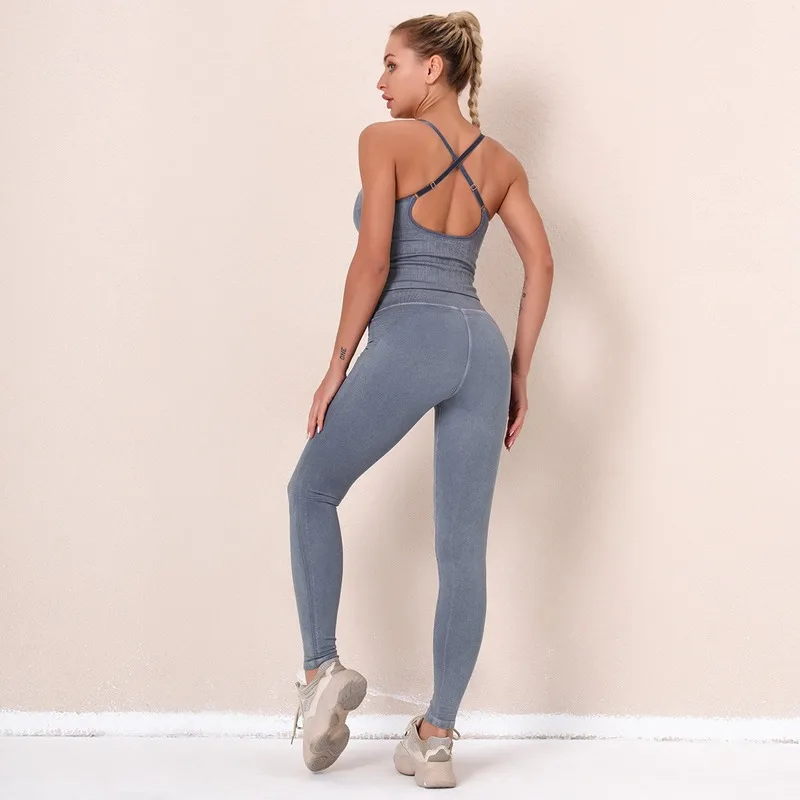 

Gym Set Women Fitness Clothing for Seamless Suit Outfit Sport Clothes Leggings Sets Yoga Womens Woman Sports Jogging Two Pieces