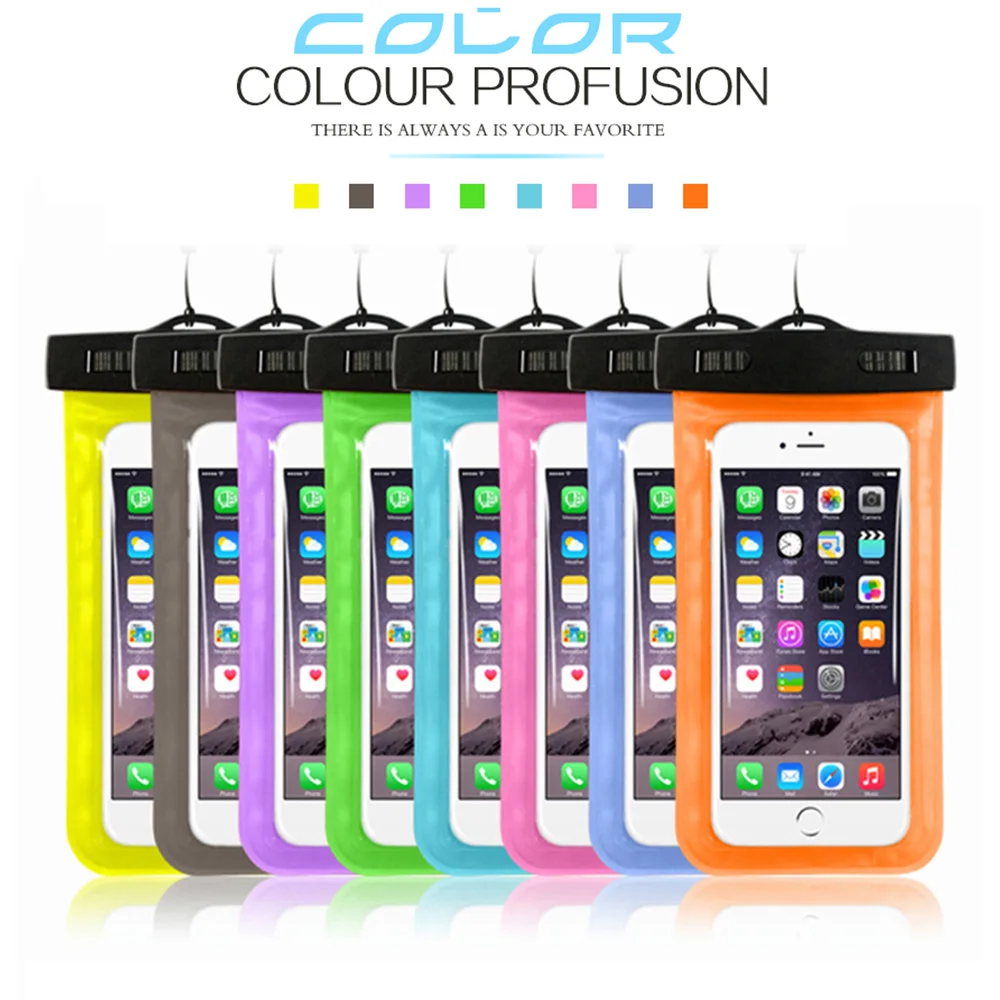 For Swimming Universal 4.8&quot-6.0&quot Waterproof Phone Bags Pouch for iPhone 6 7 plus Case Dry Cover Cases Xiaomi Samsung | Мобильные