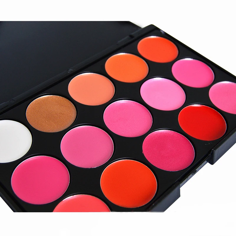 15 Цвет желе Губная помада Палитра Водонепроницаемый стойкий увлажняющий