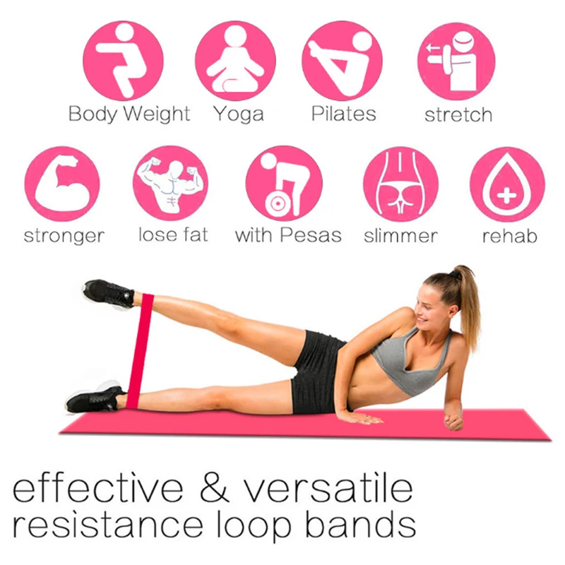 

Resistance Bands Resistance Elastic Loop Bands Set Yoga Exercise Fitness Workout Sports Stretch Portable Fitness Equipment