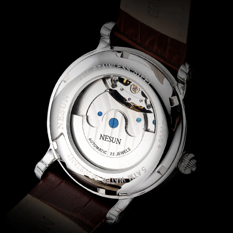 Часы наручные Nesun Мужские автоматические роскошные брендовые механические