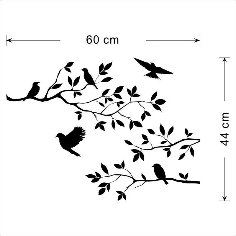 

Wall Sticker Tree DIY Removable Art Vinyl Wall Stickers Decor Mural Decal Tree Birds Home Decoration Wall Art