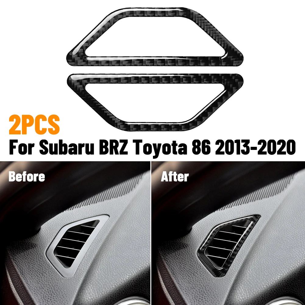 

Dashboard outlet vent trim cover sticker Carbon Fiber auto accessories 2pcs/set For Subaru BRZ Toyota 86 2013-2020 auto parts