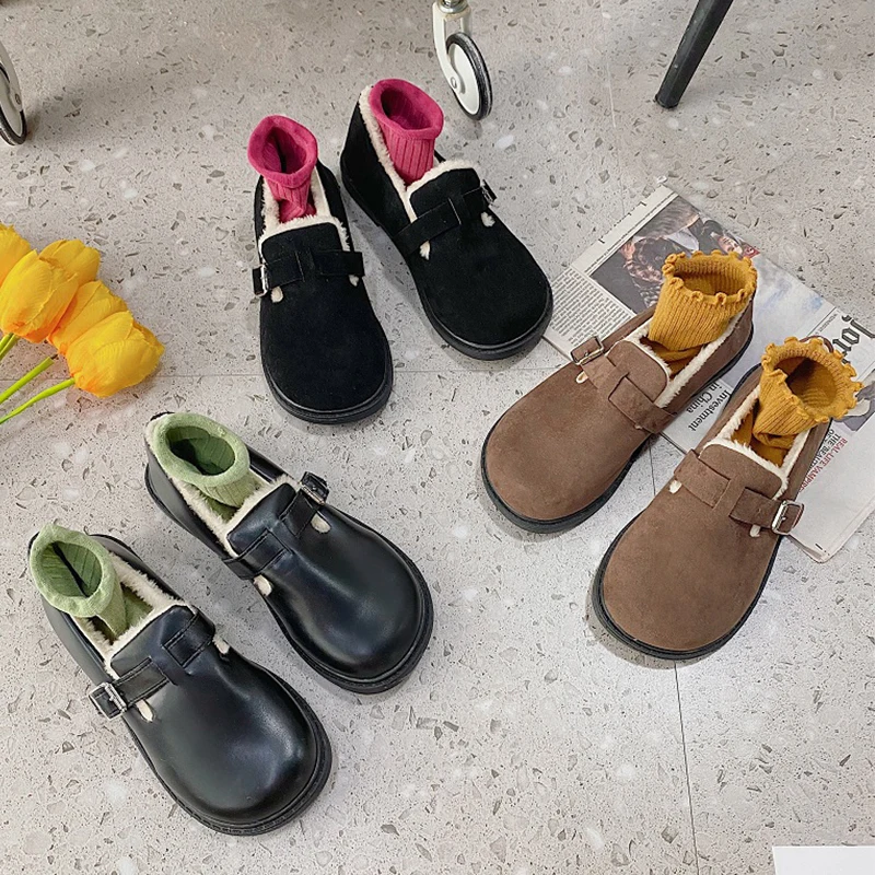 

Women Shoes Autumn Female Footwear All-Match Casual Sneaker Round Toe Fall Boat Dress New Moccasin Winter PU Lace-Up Leisure Fla