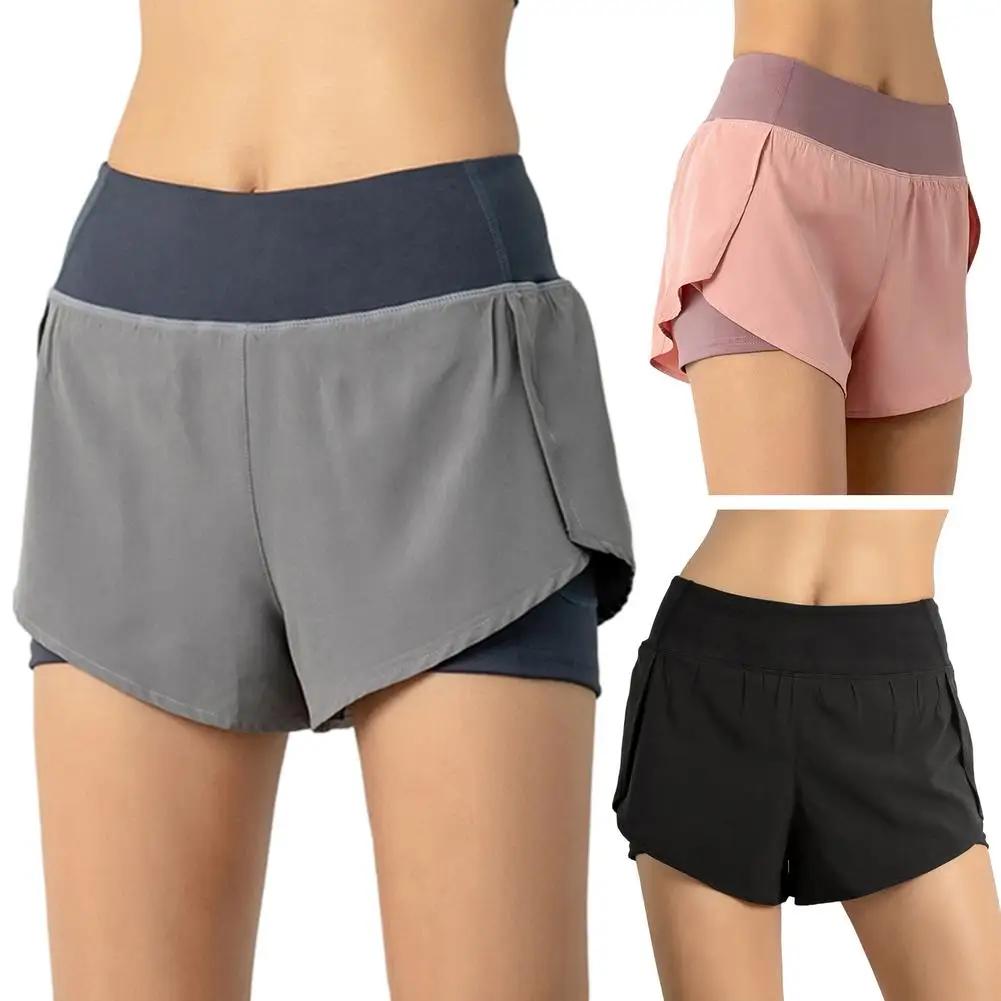 

Рубашки домашние двойной Слои анти-воздействия спортивные с карманами спортивные шорты для Для женщин шорты Фитнес короткие Feminino Фитнес