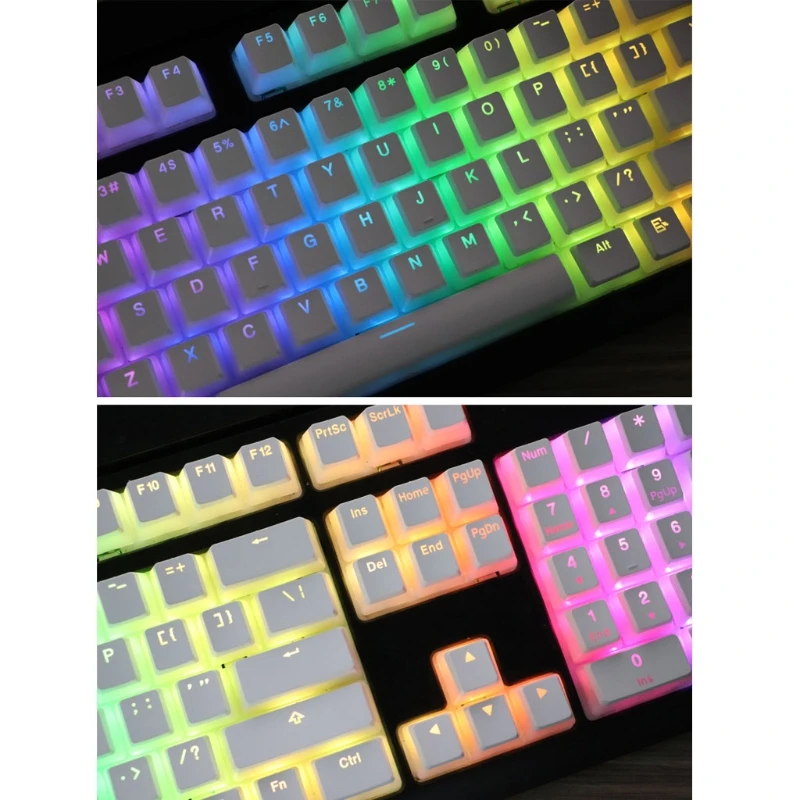 RGB 143 колпачки для ключей ANSI раскладка PBT пудинг Двойная кожа молочный Шот