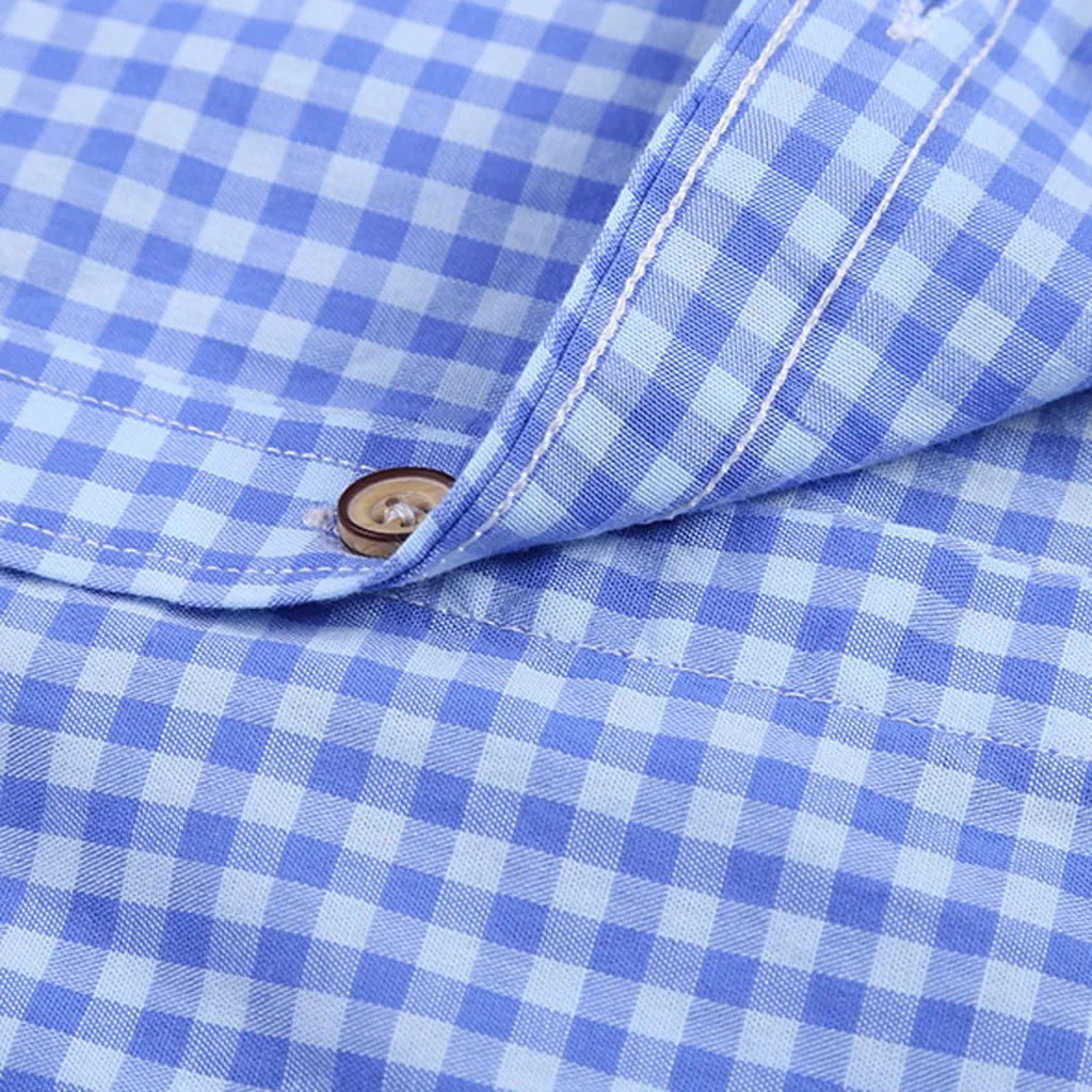 Camisa Masculina мужская рубашка с длинным рукавом и отложным воротником, Повседневная рубашка с рисунком в клетку, модная мужская Повседневная Базовая рубашка